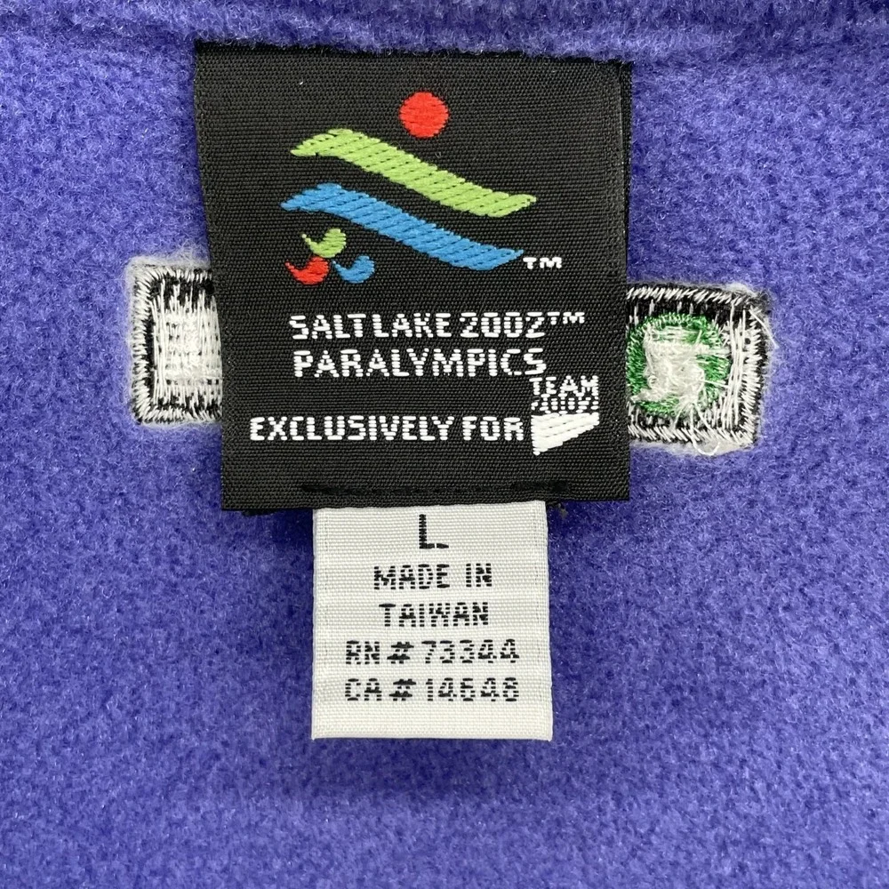 Vintage Marker Salt Lake 2002 Winter Paralympics Vest Large Fleece Gorpcore Ski